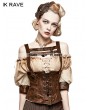 Punk Rave Leather Metal Back Zipper Steampunk Camisole For Women