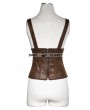 Punk Rave Leather Metal Back Zipper Steampunk Camisole For Women