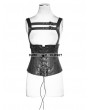 Punk Rave Leather Metal Back Zipper Steampunk Camisole For Women