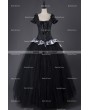 Rose Blooming Romantic Gothic Corset Victorian Style Long Prom Gown