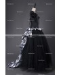 Rose Blooming Romantic Gothic Corset Victorian Style Long Prom Gown