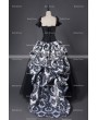 Rose Blooming Romantic Gothic Corset Victorian Style Long Prom Gown