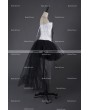 Rose Blooming Black and White Alternative Gothic Punk Corset Prom Party Dress 