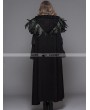 Devil Fashion Black Gothic Removable Dark Green Feather Hooded Cape for Women
