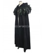 Devil Fashion Black Gothic Removable Dark Green Feather Hooded Cape for Women