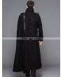 Devil Fashion Black Gothic Punk Asymmetric Military Jacket For Men