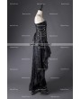 Rose Blooming Black Steampunk Lace Gothic Corset Prom Party Dress