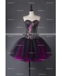 Rose Blooming Steampunk Style Gothic Short Burlesque Corset Prom Party Dress