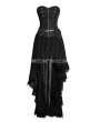 Punk Rave Black Steampunk High-Low Corset Dress