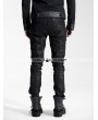 Punk Rave Black Gothic Male Rivet Side Decorated Jeans 