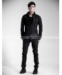 Punk Rave Black Gothic Male Rivet Side Decorated Jeans 