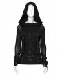 Punk Rave Gothic Dark Fashion T-shirt with Big Hood For Women
