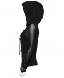 Punk Rave Gothic Dark Fashion T-shirt with Big Hood For Women