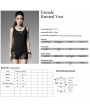 Punk Rave Black Gothic Punk Vest with Broken-hole For Women