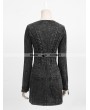 Punk Rave Black Steampunk Long Sleeves Dress With Vintage Wash 