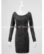 Punk Rave Black Gothic Knitted Washing Dress