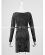 Punk Rave Black Gothic Knitted Washing Dress