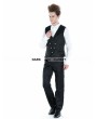 Punk Rave Black Gothic Palace Style Vest For Men