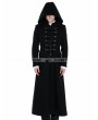 Punk Rave Black Gothic Male Palace Style Overlength Hoodie Coat 