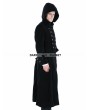 Punk Rave Black Gothic Male Palace Style Overlength Hoodie Coat 