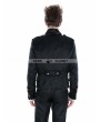 Punk Rave Black Gothic Palace Style Mens Short Jacket with Coffee Hem