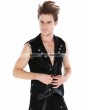 Punk Rave Black Gothic Military Style Vest For Men 