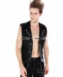 Punk Rave Black Gothic Military Style Vest For Men 