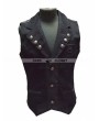 Punk Rave Black Gothic Military Style Vest For Men 
