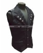 Punk Rave Black Gothic Military Style Vest For Men 