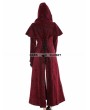 Punk Rave Red Gothic Military Style Long Hoodie Cape Coat For Women