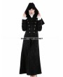 Punk Rave Black Gothic Military Style Long Hoodie Cape Coat For Women