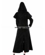 Punk Rave Black Gothic Military Style Long Hoodie Cape Coat For Women