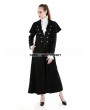 Punk Rave Black Gothic Military Style Long Hoodie Cape Coat For Women