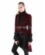 Punk Rave Red Gothic Palace Style Velvet Coat For Women