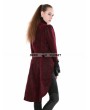 Punk Rave Red Gothic Palace Style Velvet Coat For Women