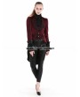 Punk Rave Red Gothic Palace Style Velvet Coat For Women