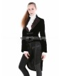 Punk Rave Black Gothic Velvet Vintage Coat For Women