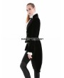 Punk Rave Black Gothic Velvet Vintage Coat For Women