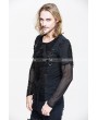 Devil Fashion Black Gothic Hole Mesh Shirt for Men