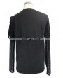 Devil Fashion Black Gothic Hole Mesh Shirt for Men