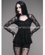 Devil Fashion Black Romantic Gothic Lace Shirt for Women