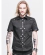 Devil Fashion Black Gothic Punk Short Sleeves Shirt for Men