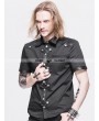 Devil Fashion Black Gothic Punk Short Sleeves Shirt for Men