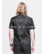 Devil Fashion Black Gothic Punk Short Sleeves Shirt for Men