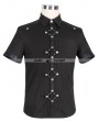 Devil Fashion Black Gothic Punk Short Sleeves Shirt for Men