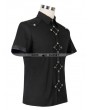 Devil Fashion Black Gothic Punk Short Sleeves Shirt for Men