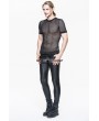 Devil Fashion Black Gothic Stripe Trousers for Men