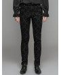 Devil Fashion Black Gothic Vintage Palace Pattern Trousers for Men