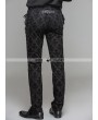 Devil Fashion Black Gothic Vintage Palace Pattern Trousers for Men