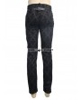 Devil Fashion Black Gothic Vintage Palace Pattern Trousers for Men